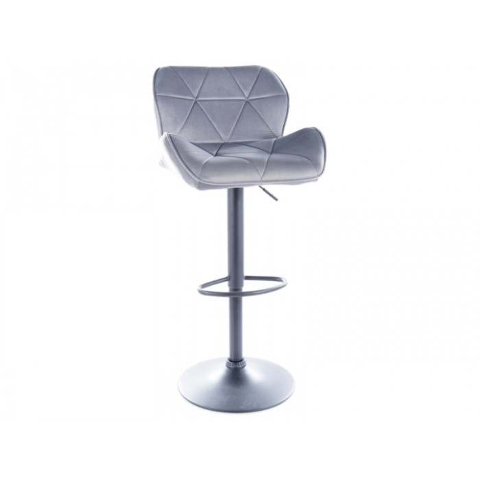 Барный стул Signal C122 VELVET (серый/черный)
